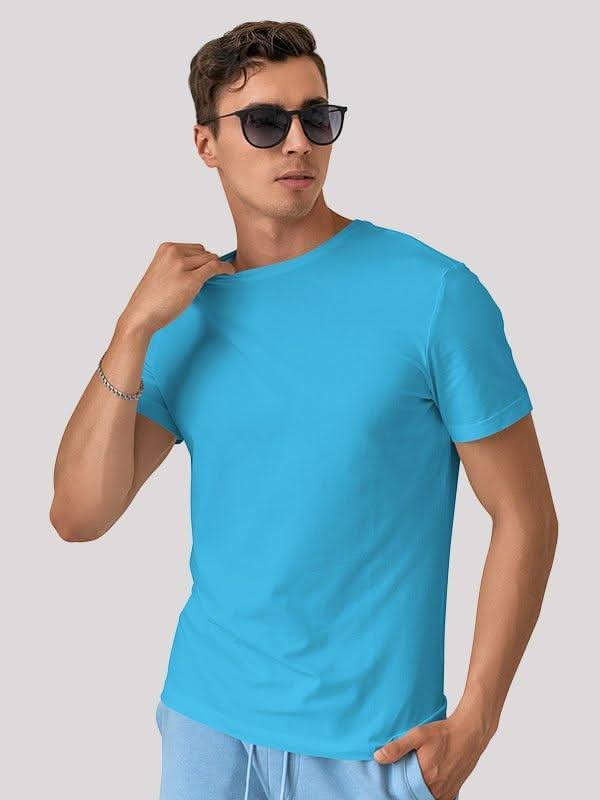 Plain Sky-blue T-shirt